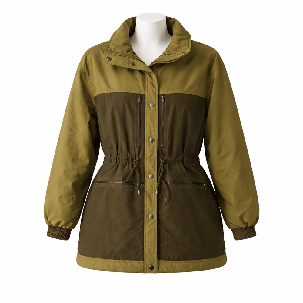 Size L Future Collective Women’s Reese Quilted Utility Jacket Two Tone